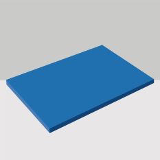 Kunststof snijplank blauw 600x400mm 20mm dik
