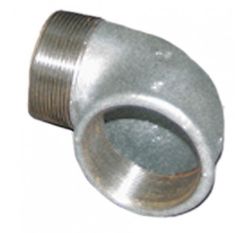 90° angle, galvanised, IT and ET, 2"