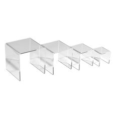 Display zuilen 4 traps I set van 4 I helder acrylaat