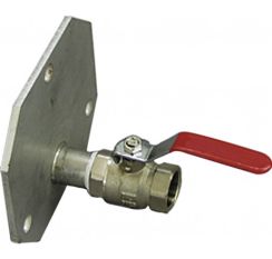 Discharge valve, nickel-plated brass with stainless steel flange
