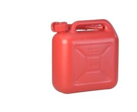 Jerrycan voor brandstof zoals benzine en diesel 10 liter kunststof | Rood