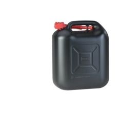Jerrycan voor brandstof zoals benzine en diesel 20 liter kunststof | Zwart