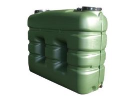 Kunststof watertank groen 2000 liter met twee inspectiedeksels