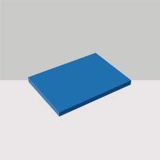 Kunststof snijplank op maat 25mm dik kleur blauw